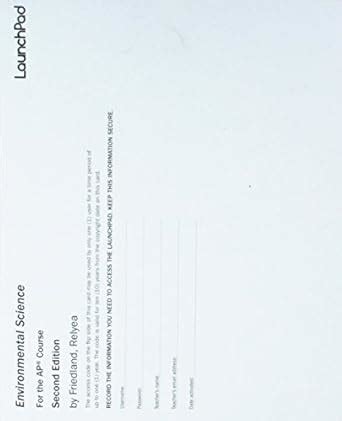 Buy Launchpad for Environmental Science for Ap, One Use Access Book ...