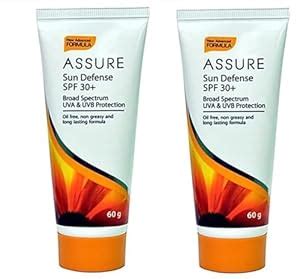 Assure Sun Defence SPF 30+ Broad Spectrum UVA & UVB Protection (Pack of ...