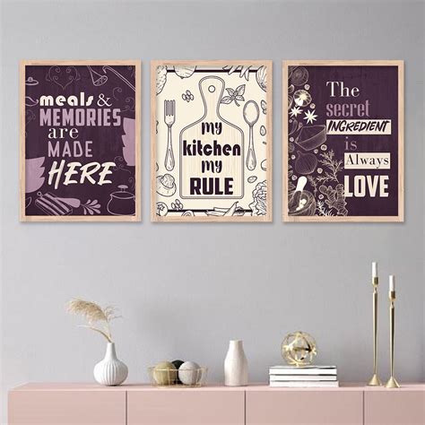Kitchen Quotes Posters with Frame for Kitchen Restaurant Cafe Wall Dec ...