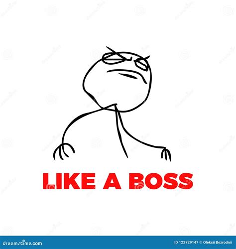 Like a boss meme stock vector. Illustration of happy - 122729147