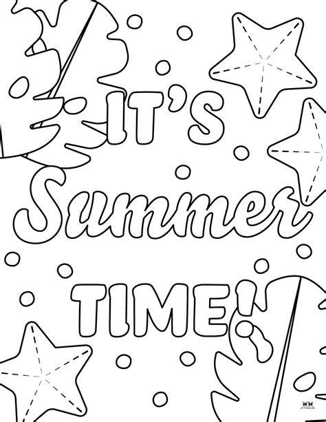 Summer Coloring Pages - 100 FREE Printable Pages | Printabulls