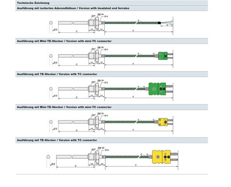 Thermocouple type K G3/8 " with glass fibre cable | Testo Sensor English