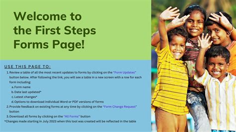 First Steps Forms – First Steps