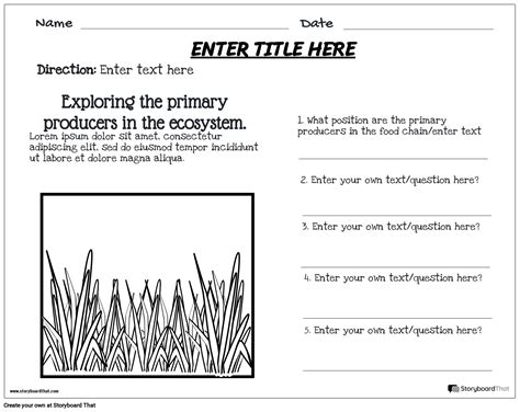 Ecosystems Worksheets: Free & Printable by Storyboard That