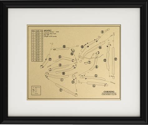 Corning Country Club Outline (Print) – GolfBlueprints