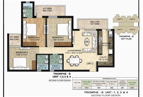 Floor Plans | Ambika La Parisian — 3 & 4 BHK Luxury Flats in Mohali
