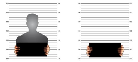 Police background measuring lines mugshot in US standard and banner on ...