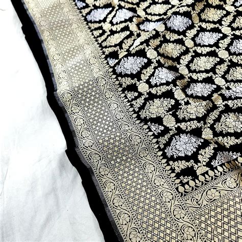 Nita Ambani Black Handloom Katan Silk Banarasi Saree – Mohsin Textiles