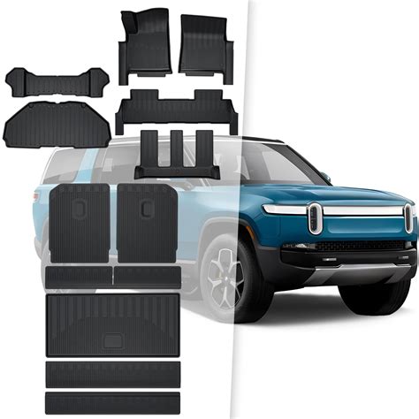 HOUCLEMIC 12PCS Floor Mats for Rivian R1S 2022-2024, Cargo Liner Mat ...