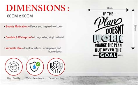 StickMe 'Change The Plan - Never The Goal - Typography - Office ...