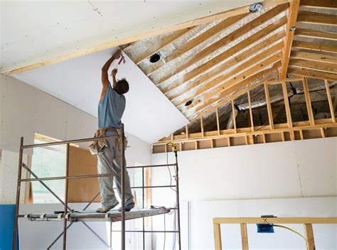 Drywall on vaulted ceiling