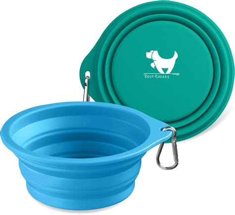 Pet Supplies : Rest-Eazzzy 2-Pack Silicone Collapsible Dog Bowls, BPA ...