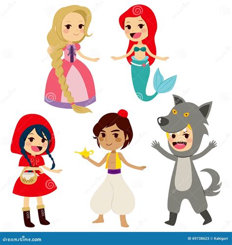 Fairy Tale Set Characters stock vector. Illustration of fairytale ...