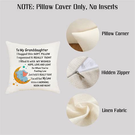 Hardeson Fundas de almohada con texto en inglés «To My Granddaughter ...
