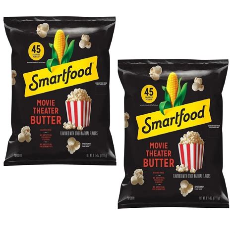 Smartfood MOVIE THEATER BUTTER Flavored Popcorn 6.25oz 45 Calories/Cup ...