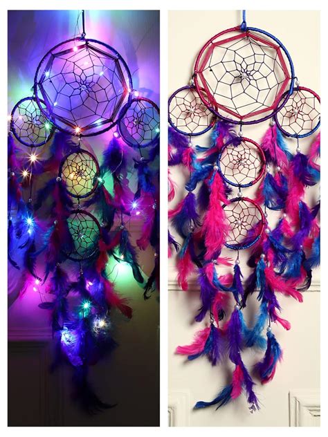 Good Aura StoreDream Catchers with Light Home Decor, Feather Wall ...