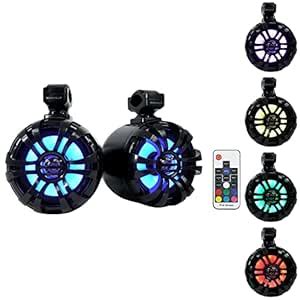 Rockville WB65KLS Black Pair 6.5" 300W Marine Wakeboard Tower Speakers ...