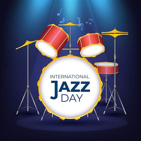 Concept réaliste de la journée internationale du jazz | Vecteur Gratuite