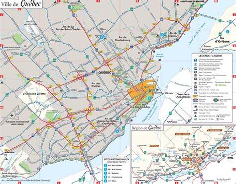 Quebec area map - Map of Quebec City area (Quebec - Canada)