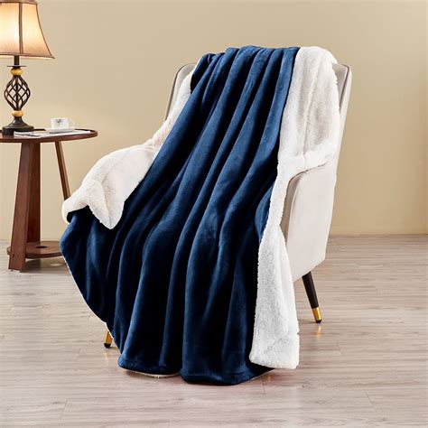 LINENOVA Sherpa Fleece Blanket for Bed, Super Soft Fleece Plush Sofa ...
