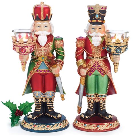 Nutcracker Tealight Candleholder Set | Nutcracker christmas decorations ...