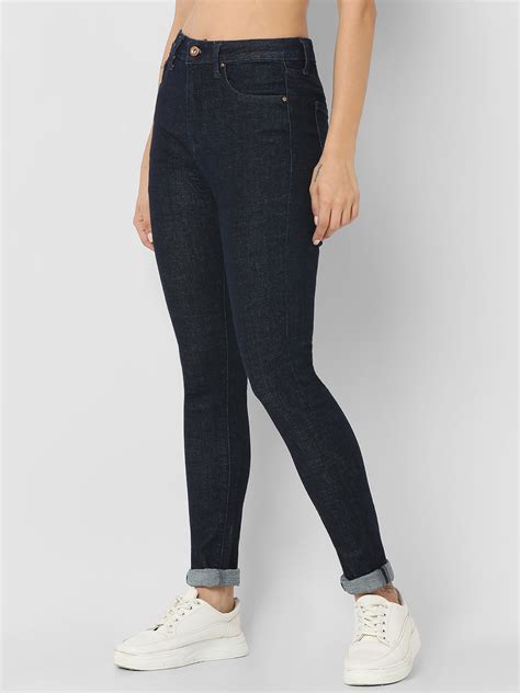 Women Dark Blue High Rise Skinny Fit Casual Jeans