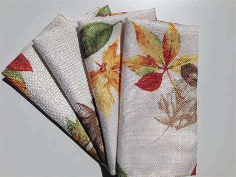 Fall Leaf Napkins at Mario Wall blog