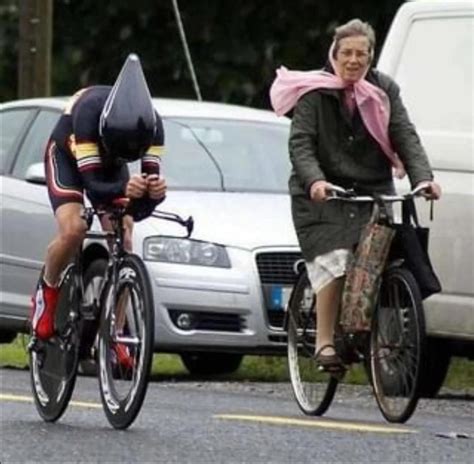 I raced this woman on my epic 12 mile commute yesterday, and the only reason she beat me was her ...