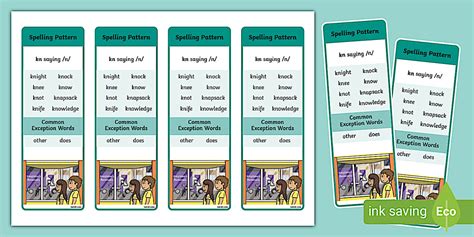 Level 6 Week 5 Spelling List Bookmarks