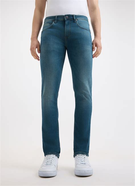 Men Green Mid Rise Slim Gymindigo Jogger Like Jeans | Pepe Jeans India