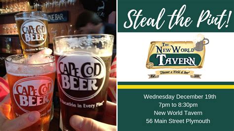 OUTSIDE EVENT: Buy a Pint - Take Home the Glass: New World Tavern ...