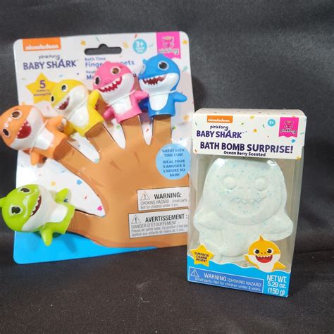BABY SHARK - Bath Time Finger Puppets & Bath Bomb India | Ubuy
