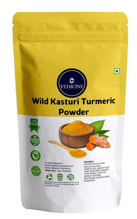 VEDICINE Wild Kasturi Amba Haldi Turmeric Manjal Powder For Face And ...