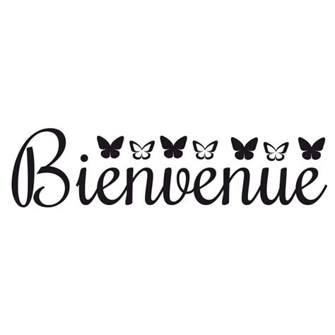 Bienvenue inkl. 5 Hooks Wall sticker | wall-art.com