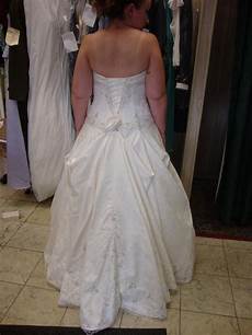 How To Bustle A Wedding Gown by Three Point Bustle In 2019 Wedding Dress Bustle How To Bustle A Wedding Gown