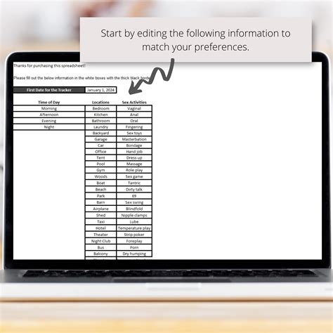 Sex Tracker Excel Spreadsheet Template, Track Sex, Safe Sex Tracker, Sexual Activity Tracker ...