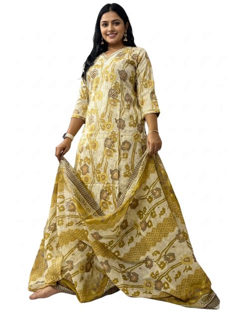 Mustard Yellow Kurti Set