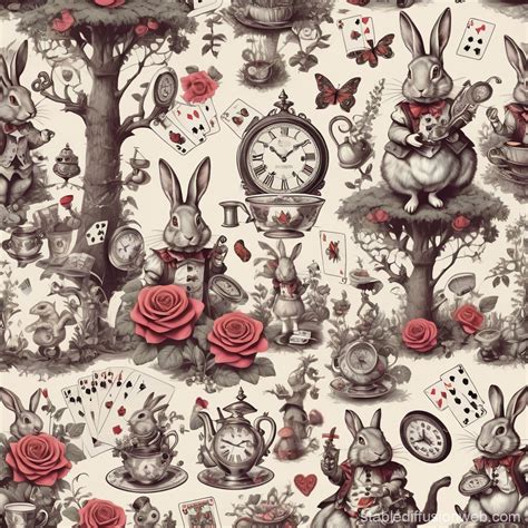 Alice in Wonderland Forest Scene | Stable Diffusion Online