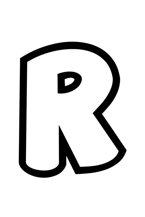 Cute Bubble Letter R
