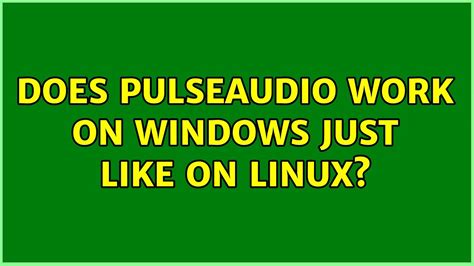 Pulseaudio windows - loxahardware