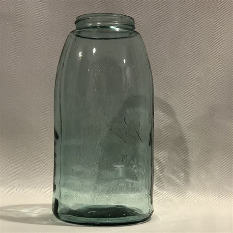 Antique BALL PERFECT MASON JAR - TWO QUART 2 QT. AQUA BLUE Canning Jar ...