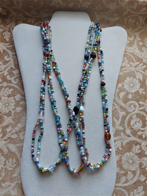 Etg43-glass Mardi Gras Beads From a New Orleans Paradelot of Three ...