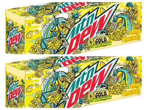 Mountain Dew Baja Gold Pineapple 12oz Cans (Pack of 24,) Limited edition