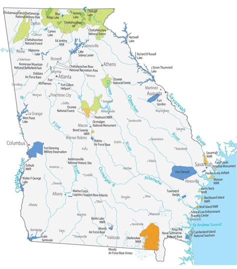 Map Of Georgia Rivers