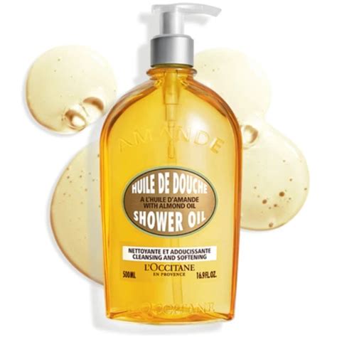 Dry skin essentials: L'Occitane Shower Oil Aesthetic Vector Art