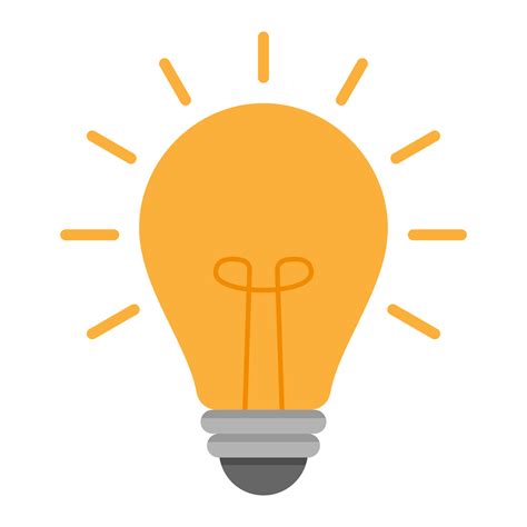 Light bulb icon transparent background 18874654 PNG