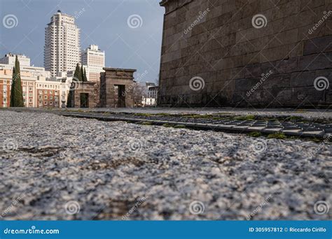 Close-up of the Temple of Debod, an Ancient Egyptian Temple Situated in ...