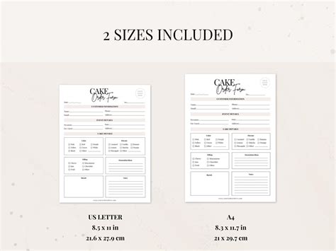 Bakery Order Form 的图像结果