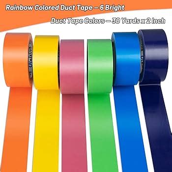 Colorful Packing Tape LLPT Colored Duct Tape 6 Pack - 2x30 Ft Assorted ...