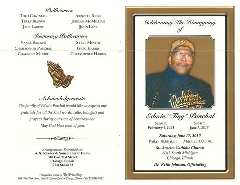 Edwin Tiny Paschal Obituary | AA Rayner and Sons Funeral Homes